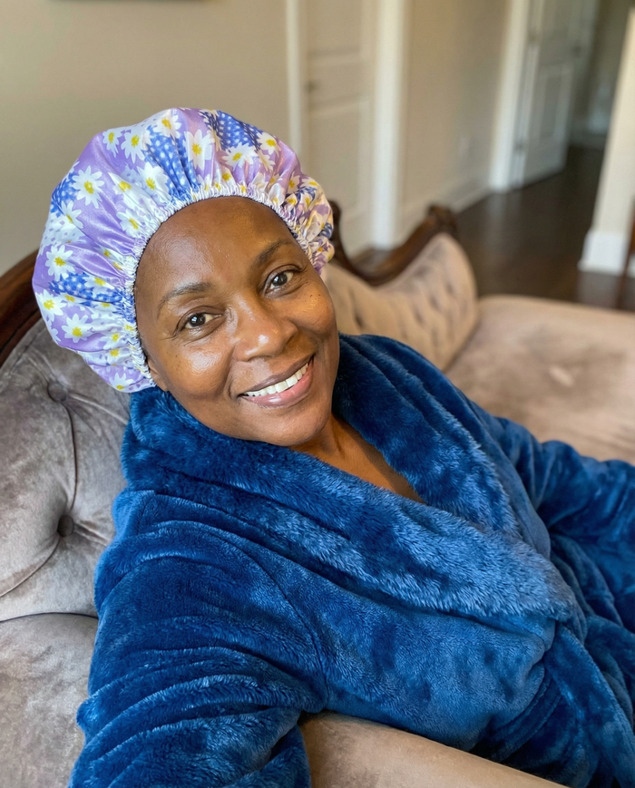 Extra Firm Floral Shower Cap