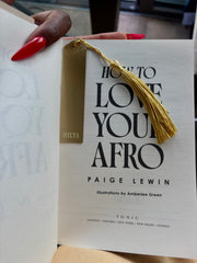 Official How To Love Your Afro Custom Gold Brass Bookmark - Collectors Item