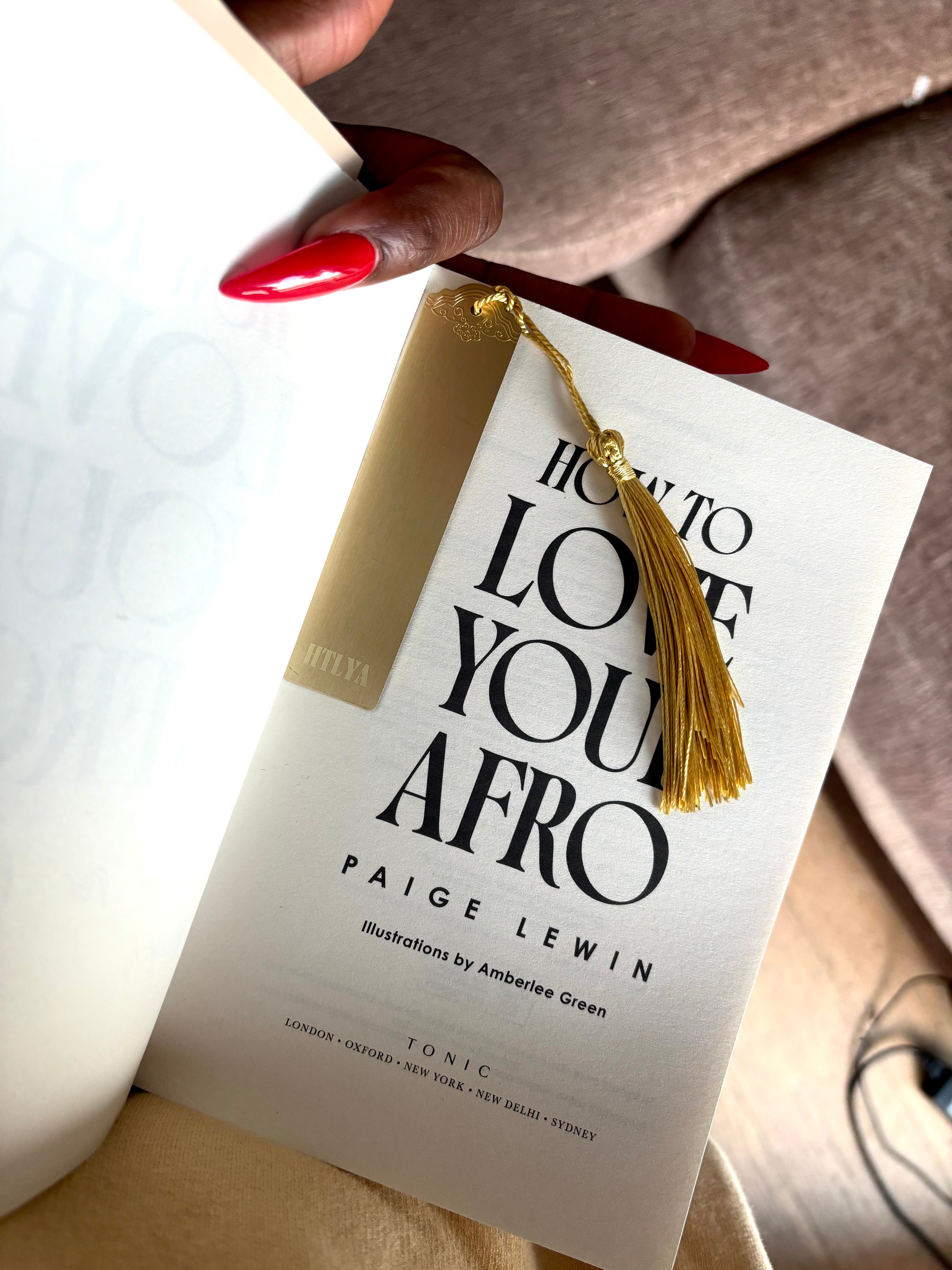 Official How To Love Your Afro Custom Gold Brass Bookmark - Collectors Item