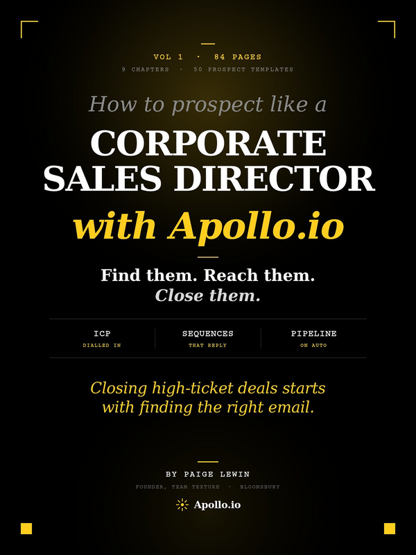 How to Prospect Like a Corporate Sales Director with Apollo.io