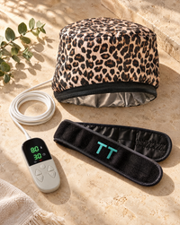 PRE-ORDER TT Leopard Set — Leopard Heat Hat + Self-Care Headband Bundle (UK Plug) | New Switch Edition 2